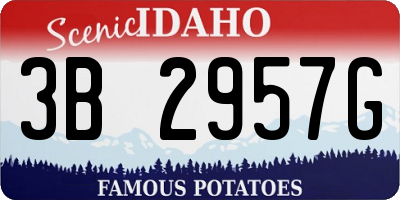 ID license plate 3B2957G