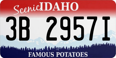 ID license plate 3B2957I