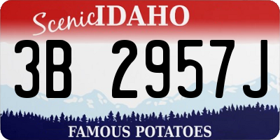 ID license plate 3B2957J