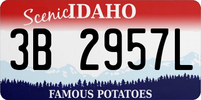 ID license plate 3B2957L