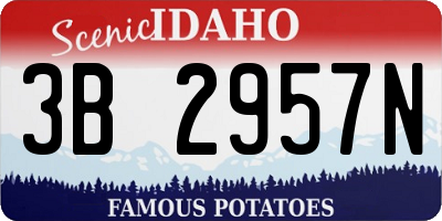 ID license plate 3B2957N