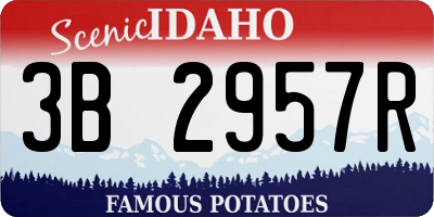ID license plate 3B2957R