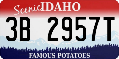 ID license plate 3B2957T