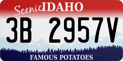 ID license plate 3B2957V