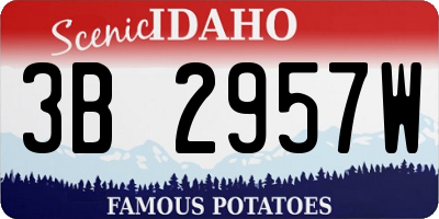 ID license plate 3B2957W