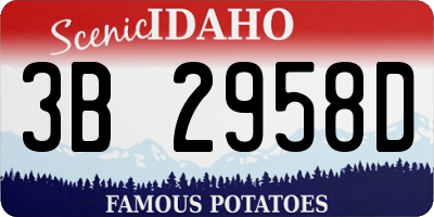 ID license plate 3B2958D