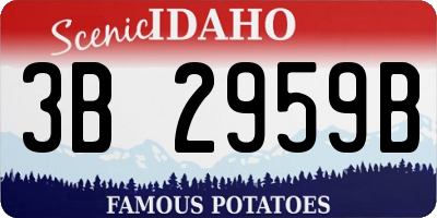 ID license plate 3B2959B