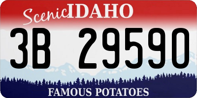 ID license plate 3B2959O