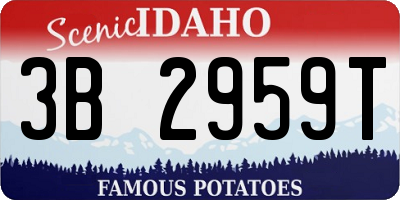 ID license plate 3B2959T