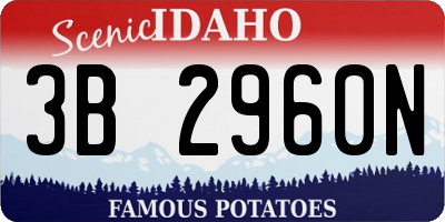 ID license plate 3B2960N