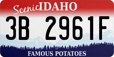 ID license plate 3B2961F