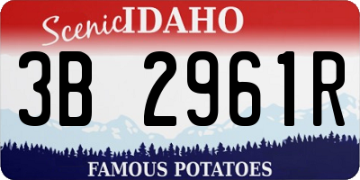 ID license plate 3B2961R