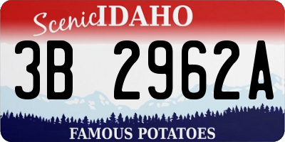 ID license plate 3B2962A