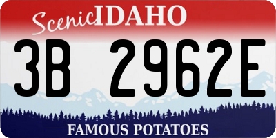 ID license plate 3B2962E