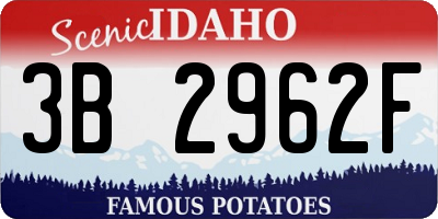 ID license plate 3B2962F