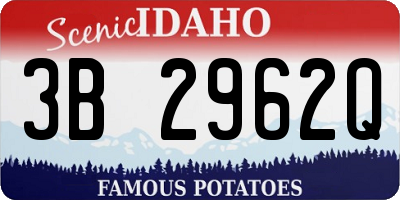 ID license plate 3B2962Q