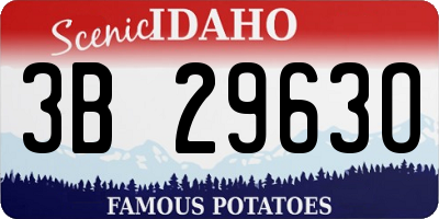ID license plate 3B2963O