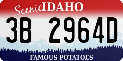 ID license plate 3B2964D