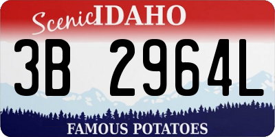 ID license plate 3B2964L