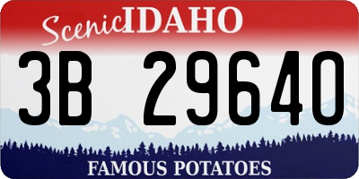 ID license plate 3B2964O