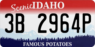 ID license plate 3B2964P