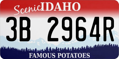 ID license plate 3B2964R