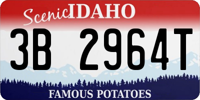 ID license plate 3B2964T