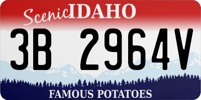 ID license plate 3B2964V
