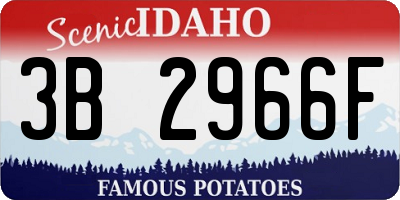 ID license plate 3B2966F