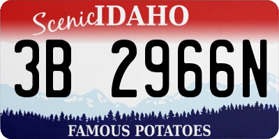 ID license plate 3B2966N