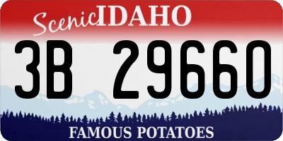 ID license plate 3B2966O