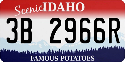 ID license plate 3B2966R