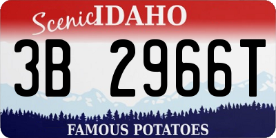 ID license plate 3B2966T