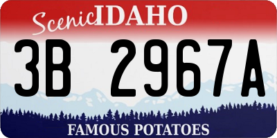 ID license plate 3B2967A