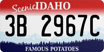 ID license plate 3B2967C