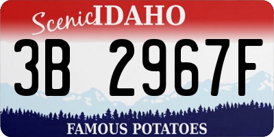 ID license plate 3B2967F