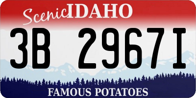 ID license plate 3B2967I