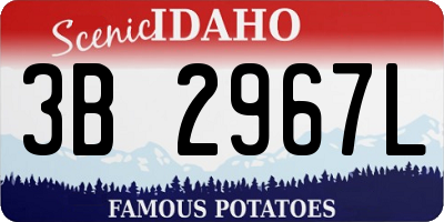 ID license plate 3B2967L