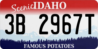 ID license plate 3B2967T