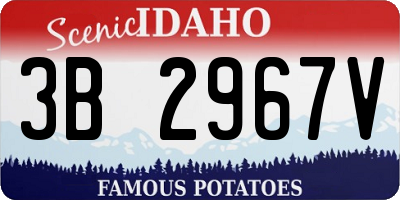 ID license plate 3B2967V