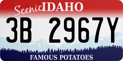 ID license plate 3B2967Y