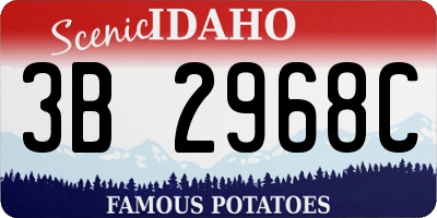ID license plate 3B2968C