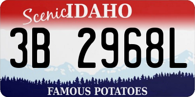 ID license plate 3B2968L