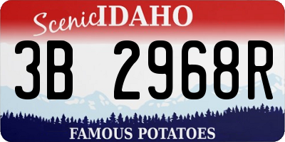 ID license plate 3B2968R