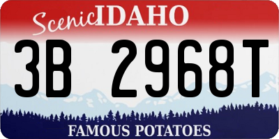 ID license plate 3B2968T