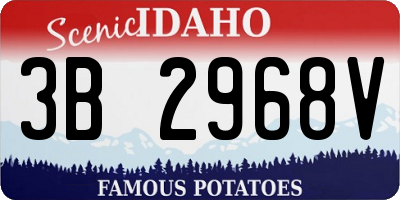 ID license plate 3B2968V