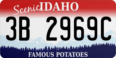 ID license plate 3B2969C