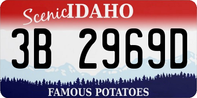 ID license plate 3B2969D