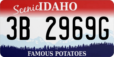 ID license plate 3B2969G