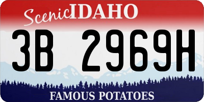 ID license plate 3B2969H